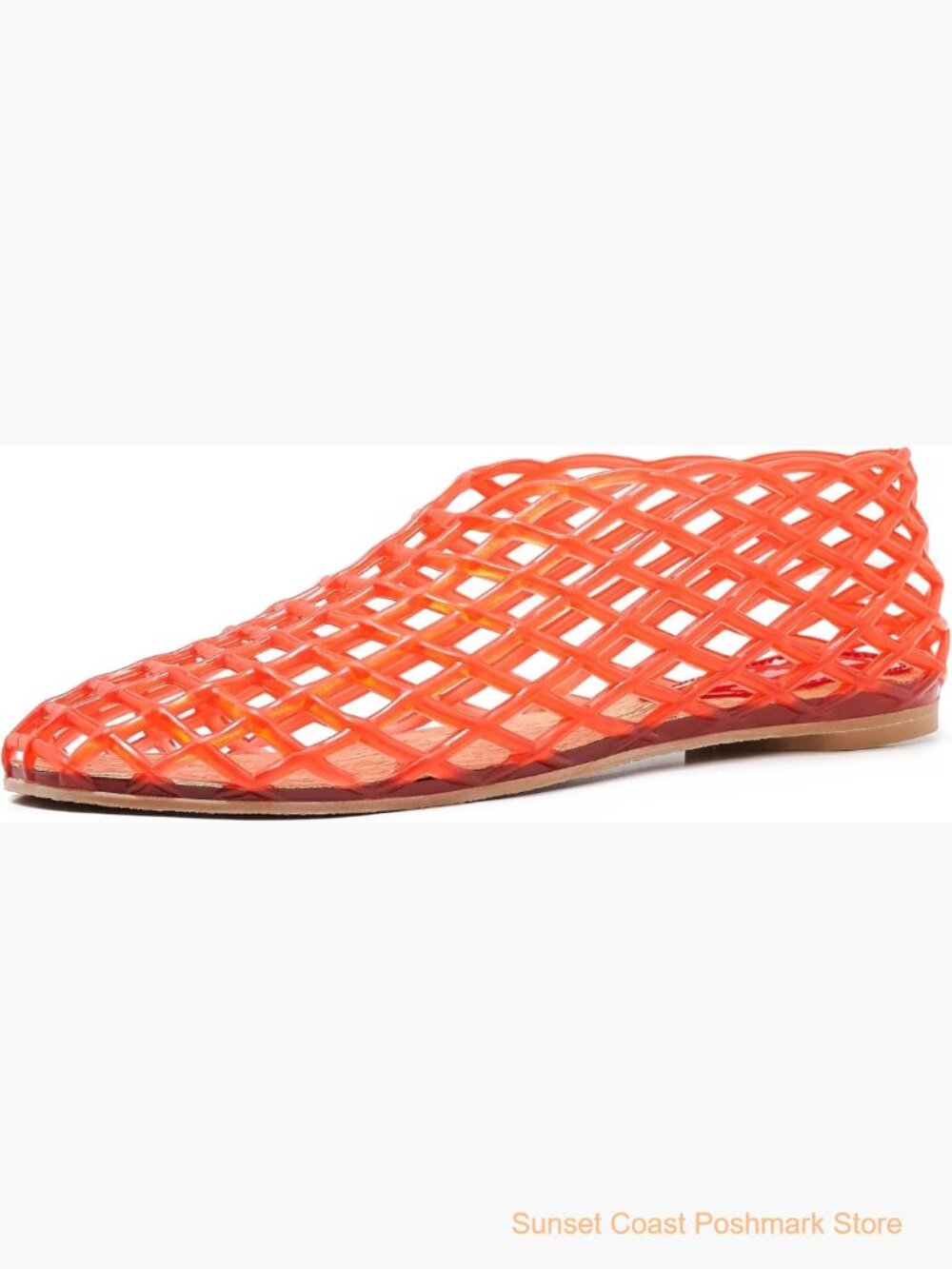 Clear Jelly Mesh Flats Transparent Shoes Soft Cork Insole Lightweight